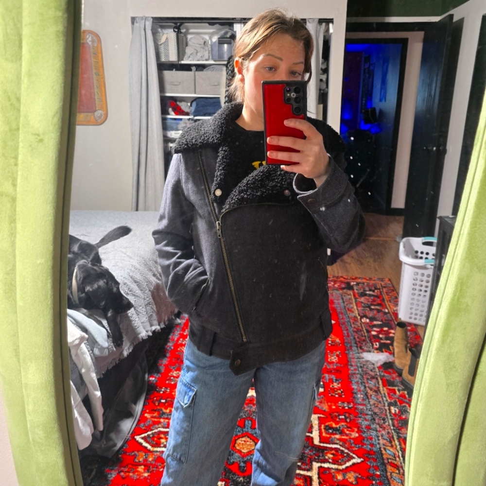 Women's Black Shearling Jacket